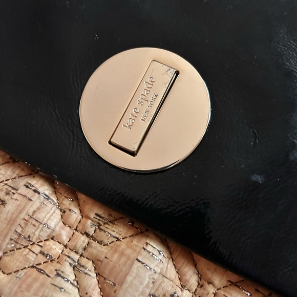 Kate Spade Vintage Black and Tan Cork Quilted Shoulder Bag - Picture 11 of 12